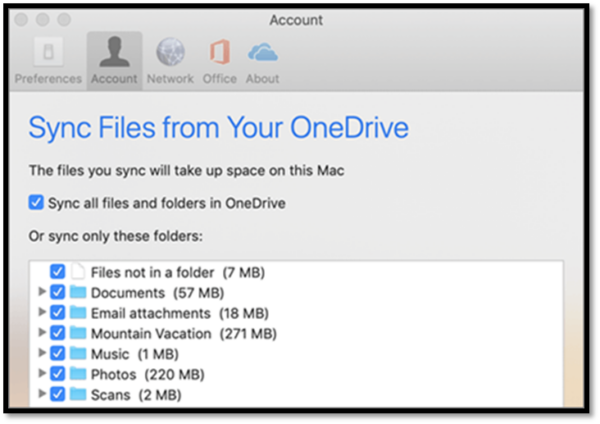 onedrive for mac sync