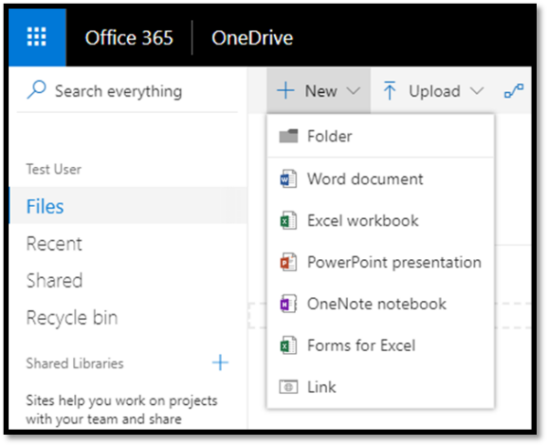 How do you create a folder using the Microsoft OneDrive website – UTSKB
